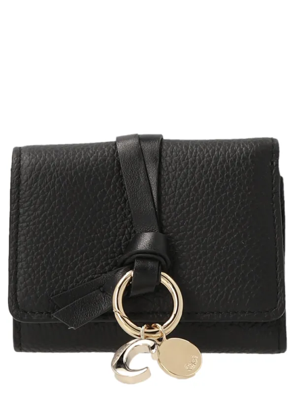 Mini Tri Fold Wallets And Card Holders Black made by Chloe
