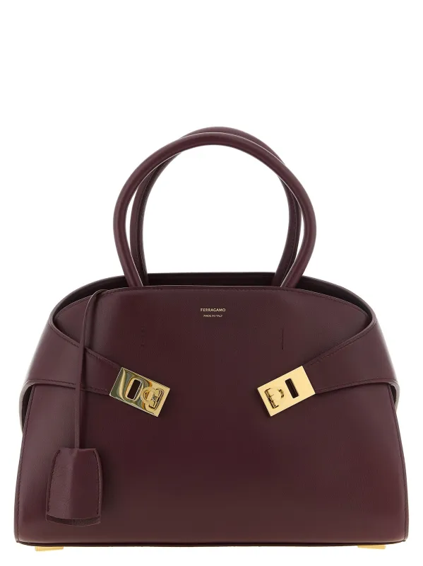 Hug (M) Hand Bags Bordeaux made by Salvatore Ferragamo