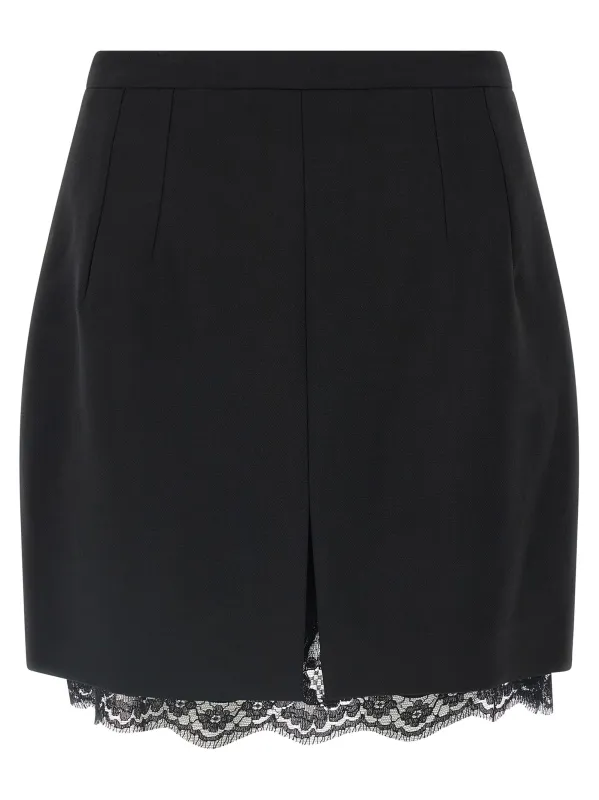 Double CrêPe Wool Skirt Black made by Dolce & Gabanna