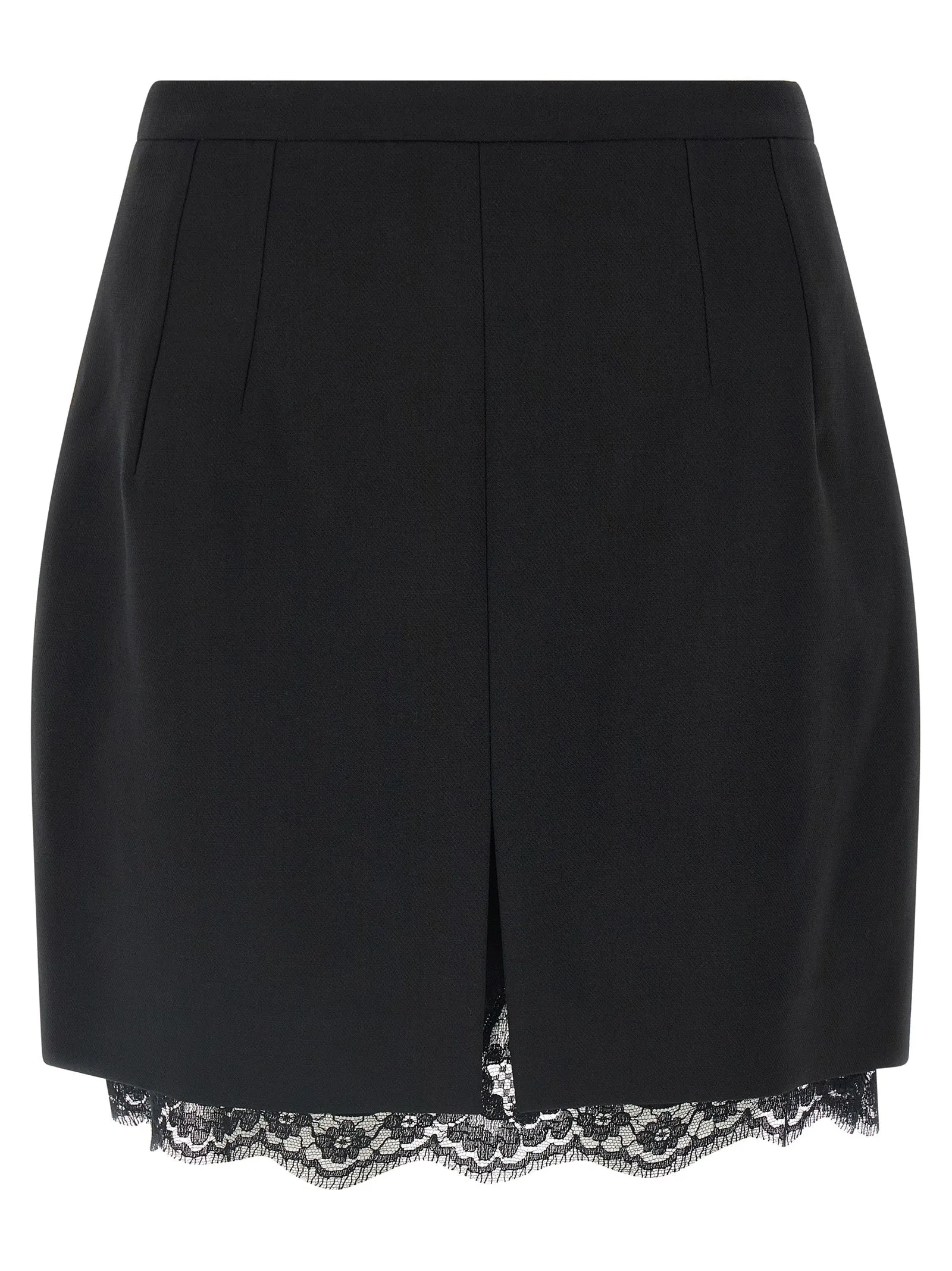 Double CrêPe Wool Skirt Black sold by Wanan Luxury