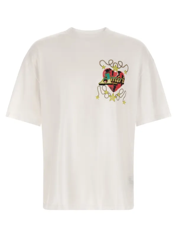 Amiri Heart T-Shirt White made by AMIRI