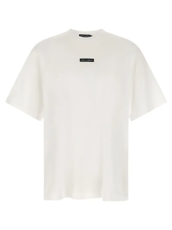 Logo Patch T-Shirt White made by Dolce & Gabanna