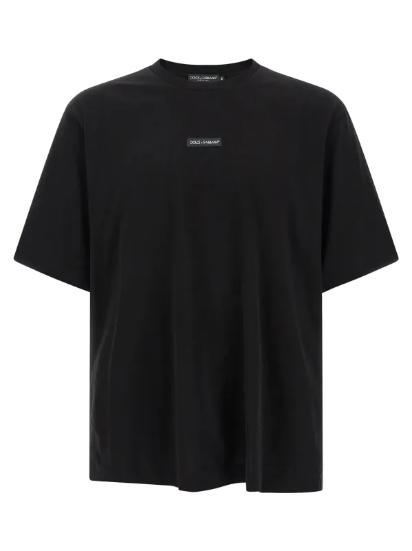 Logo Patch T-Shirt Black made by Dolce & Gabanna