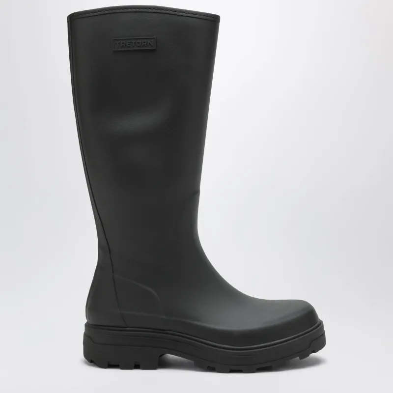 Black Halla Rubber Boots made by Tretorn