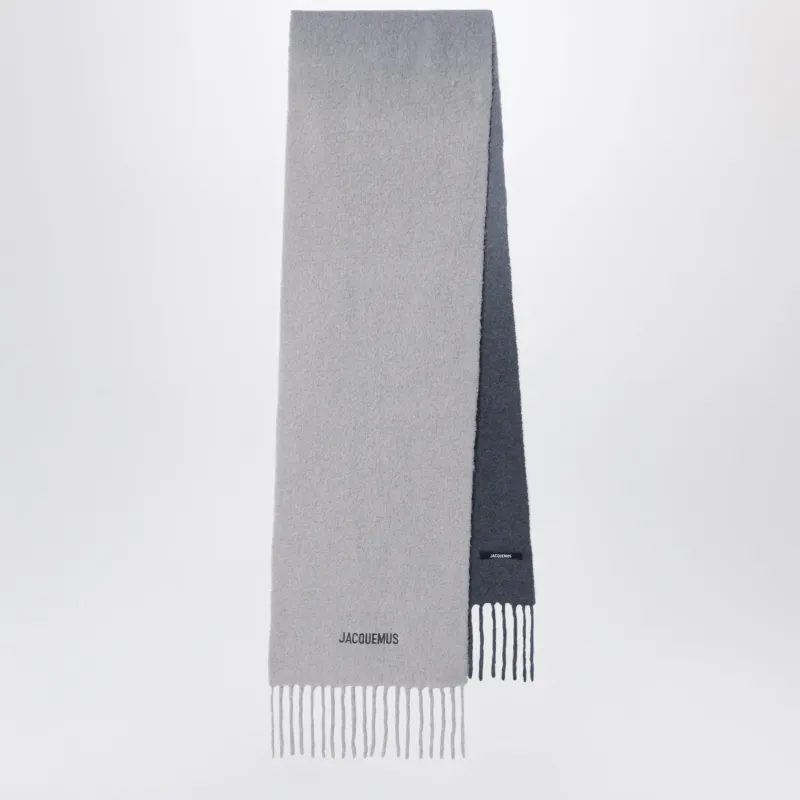 Grey Moisson Scarf In Alpaca Wool made by Jacquemus