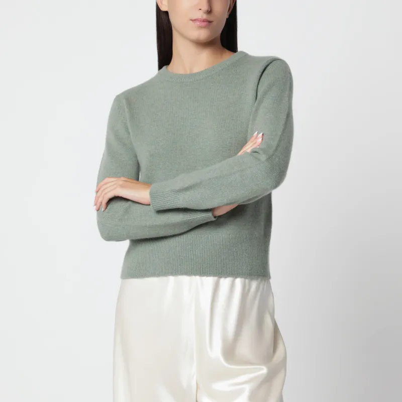 Grey Green Jeanne Sweater In Cashmere made by extreme cashmere