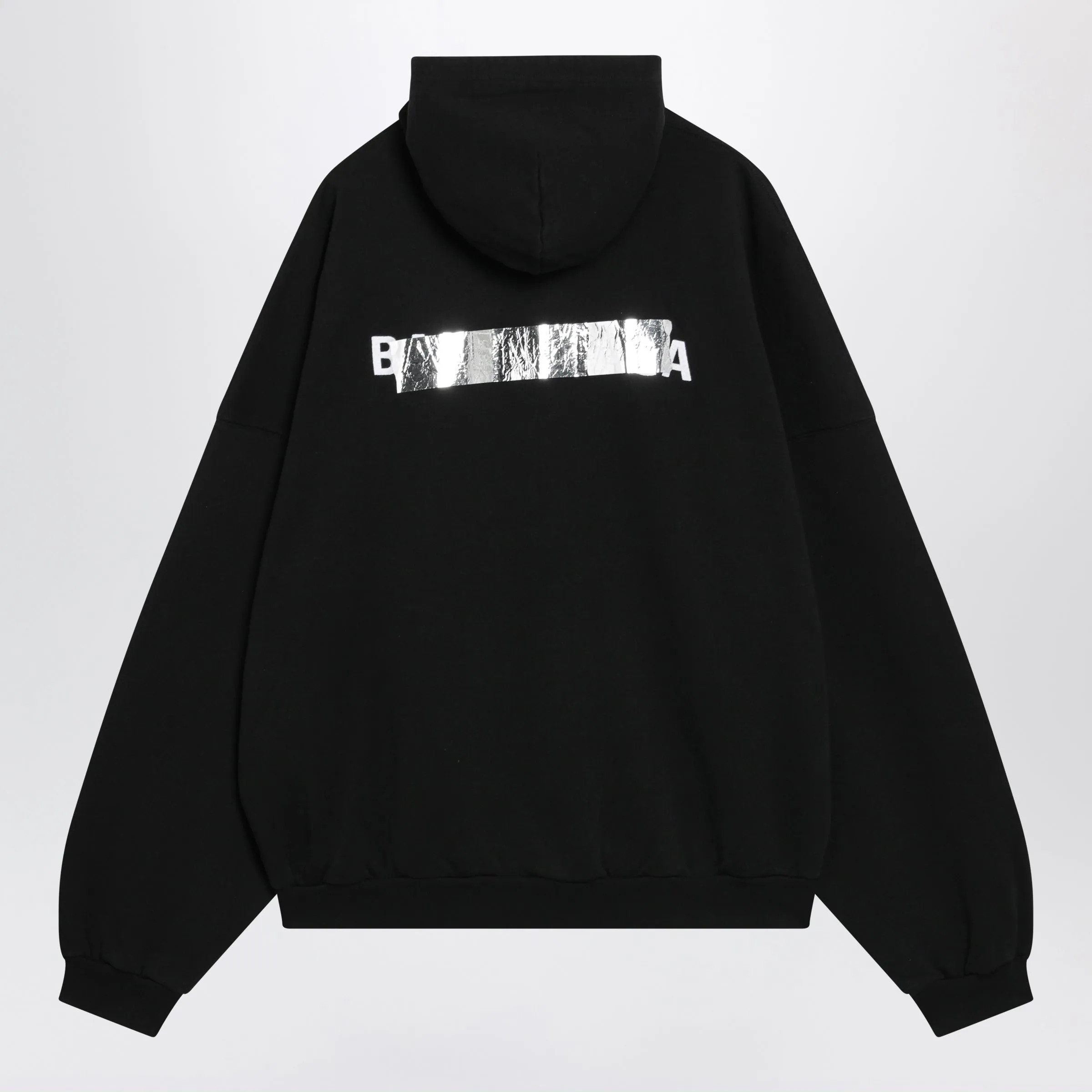 Black Cotton Zip-Up Sweatshirt sold by Wanan Luxury product image thumbnail 2