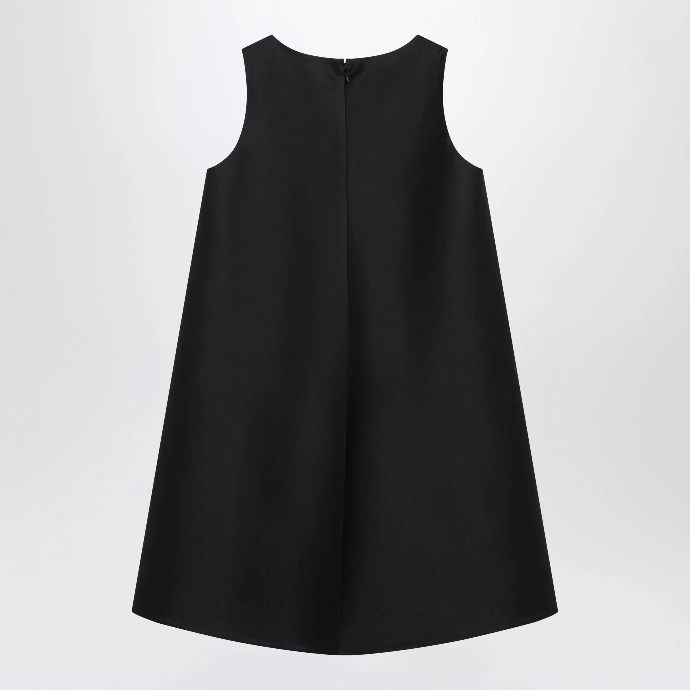 Black A-Line Dress In Wool And Silk sold by Wanan Luxury product image thumbnail 2