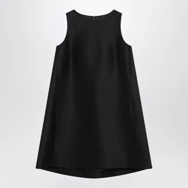 Black A-Line Dress In Wool And Silk made by Balenciaga
