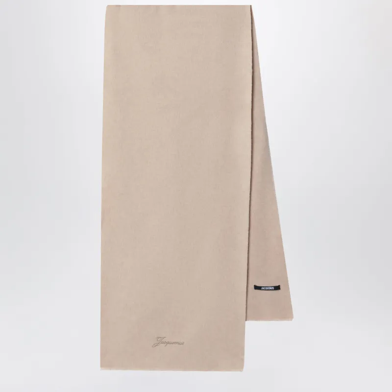 Beige Wool And Cashmere Suit Scarf made by Jacquemus