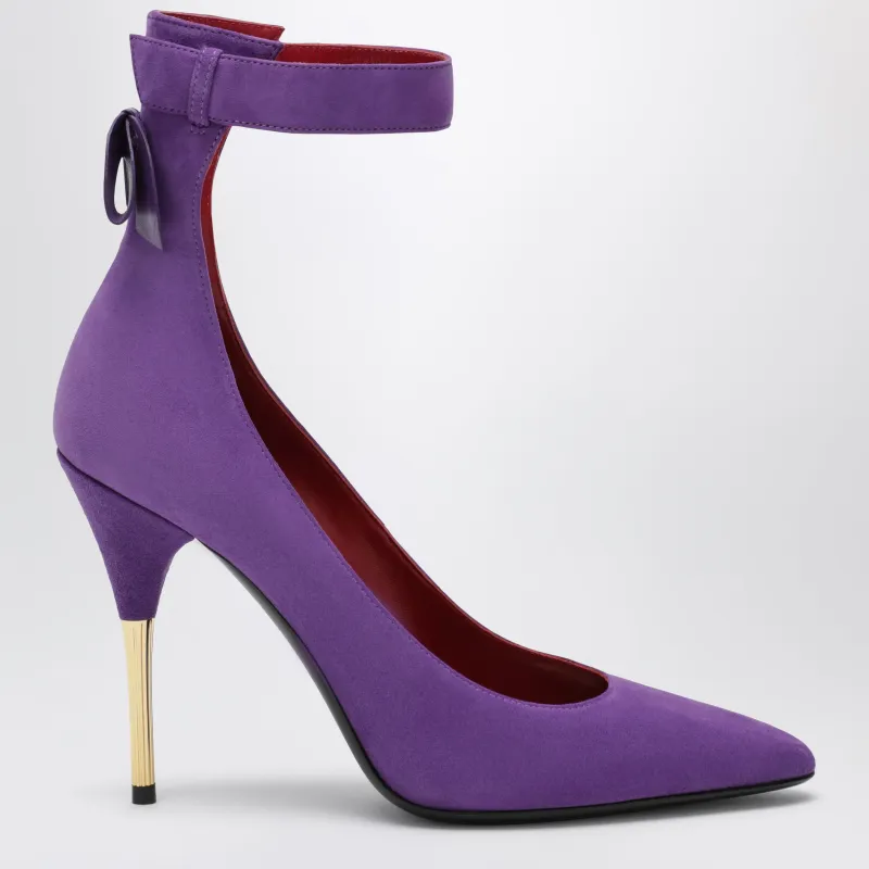 Purple Suede Slingbacks made by Valentino Garavani