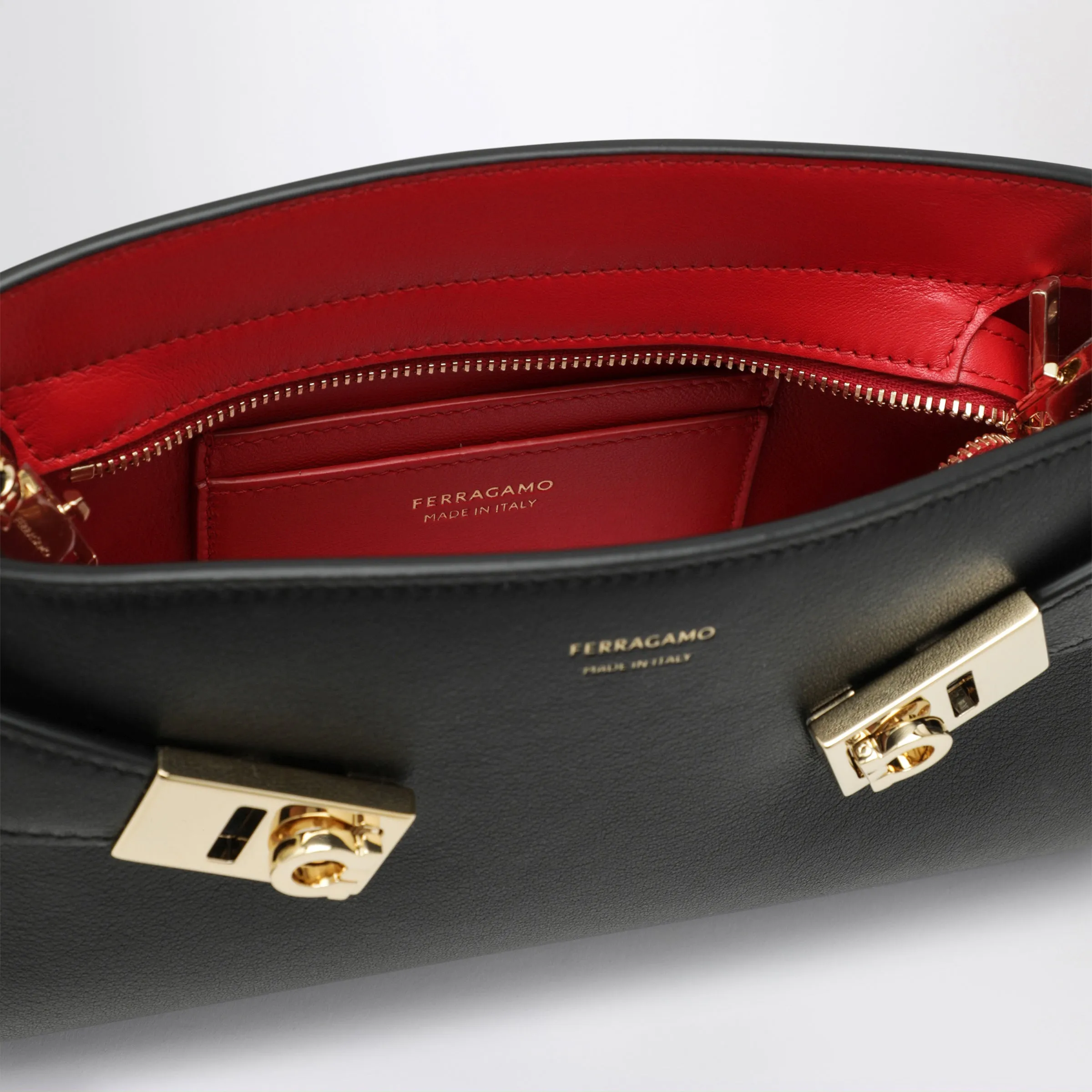 Hug Black/Red Calfskin Mini Crossbody Bag sold by Wanan Luxury product image thumbnail 3