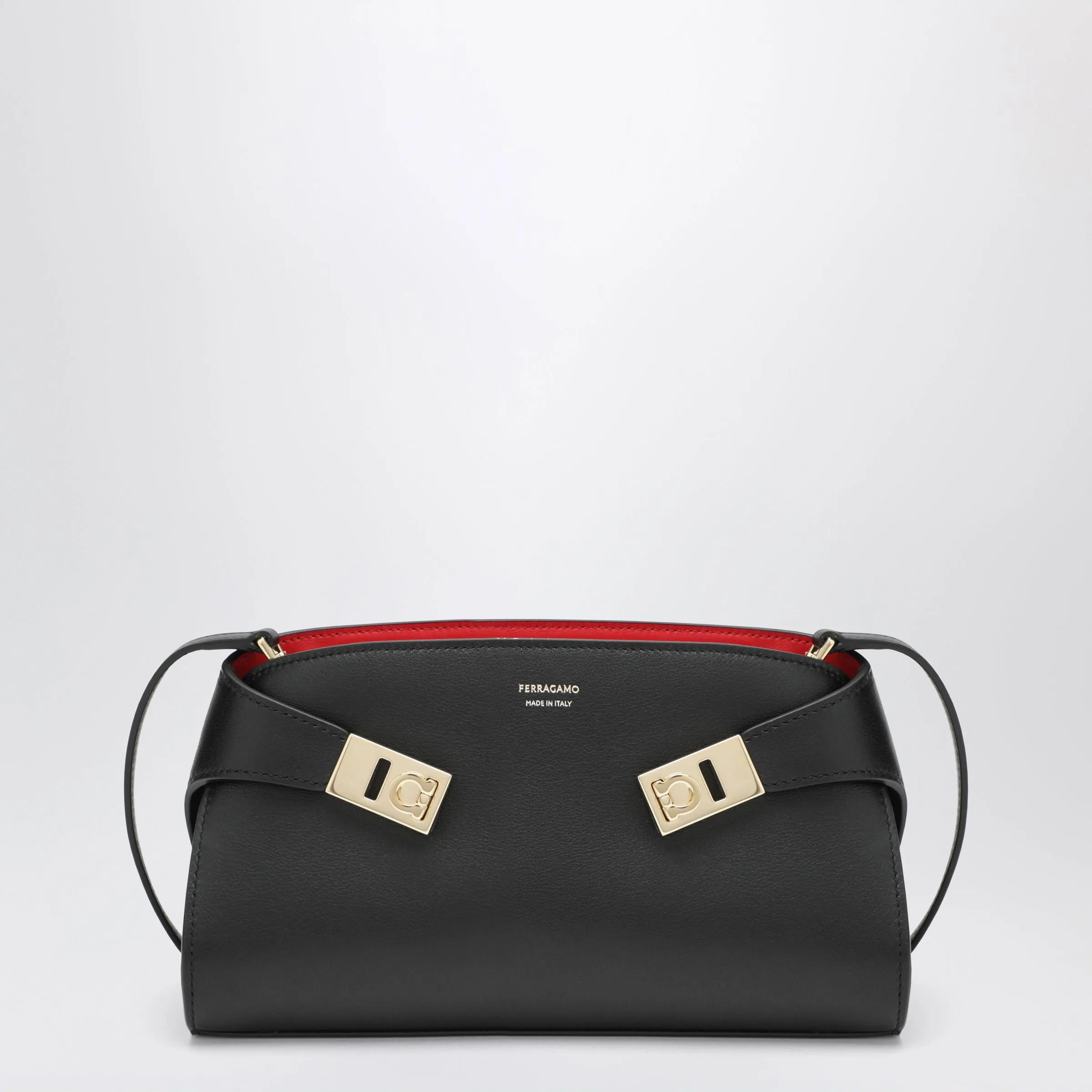 Hug Black/Red Calfskin Mini Crossbody Bag sold by Wanan Luxury