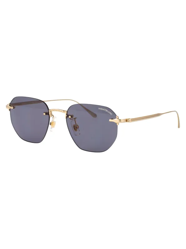 MB0405S 003 ROUND Sunglasses made by Mont Blanc