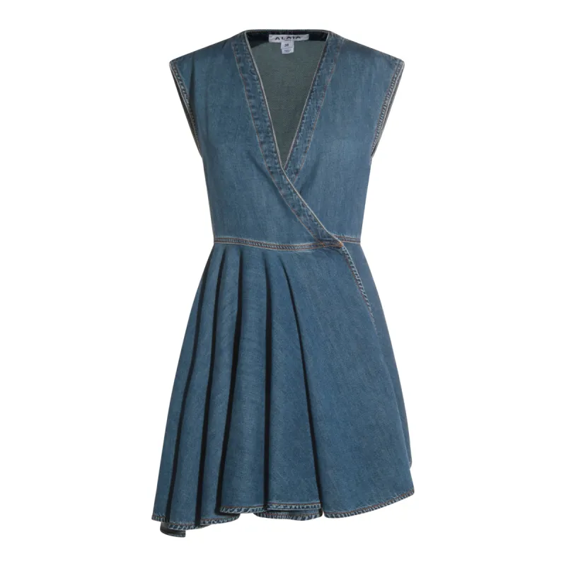 Dresses Bleu Mineral made by Alaia