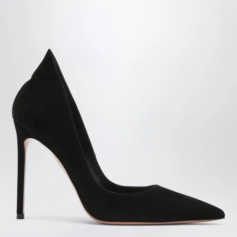 Black Pumps In Suede With made by Aquazzura