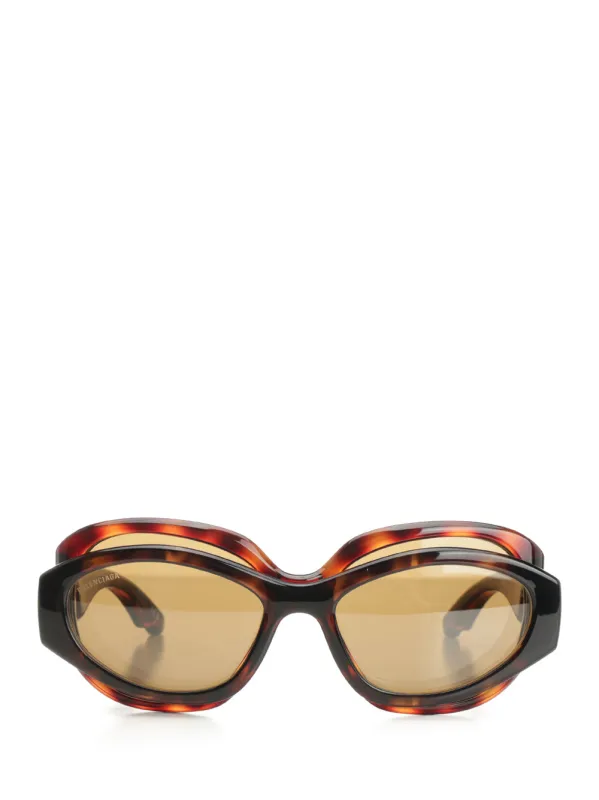 Superbusy Round Sun Glasses Brown made by Balenciaga