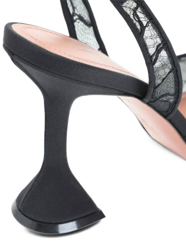 Holli Lace Slingback Pumps made by Amina Muaddi