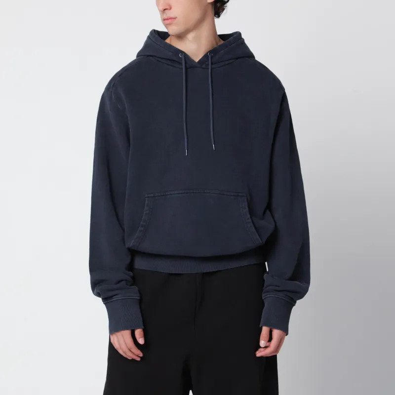 Standard Hood Hoodie In Washed Navy Blue made by Entire Studios