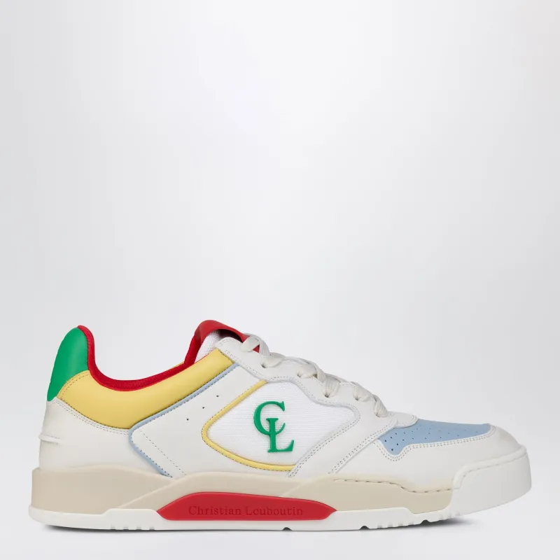 Multicolour Bsktball 1 Retro Sneakers In Leather made by Christian Louboutin