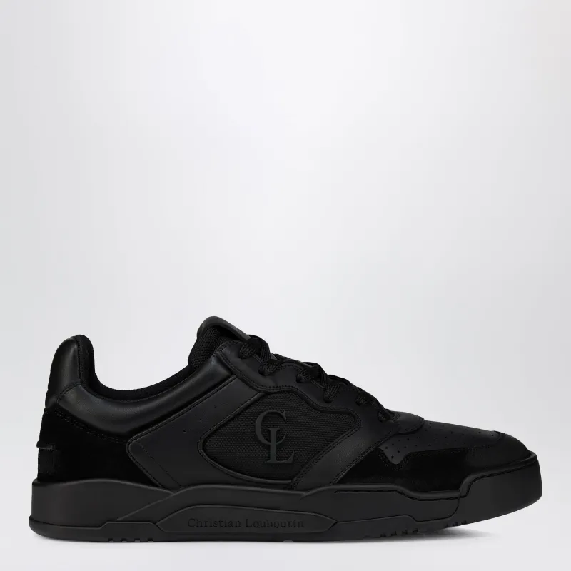 Black Bsktball 1 Retro Sneakers In Leather made by Christian Louboutin