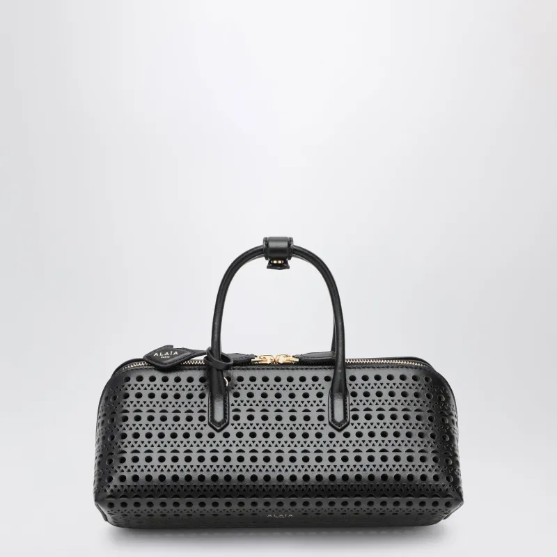Small Black Delta Bag In Calfskin made by Alaia