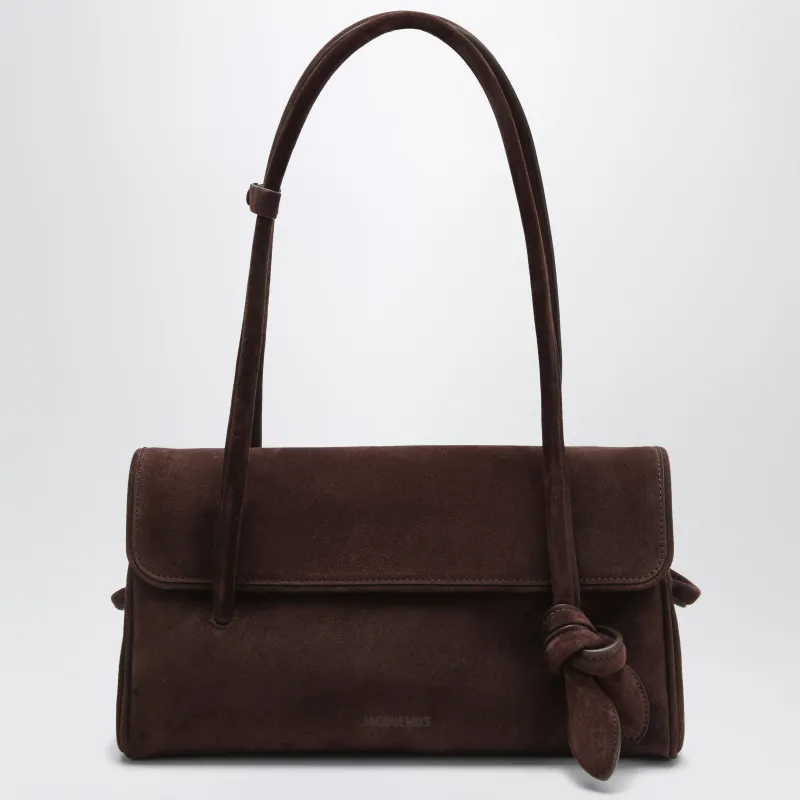 Brown Turismo Shoulder Bag In Suede made by Jacquemus