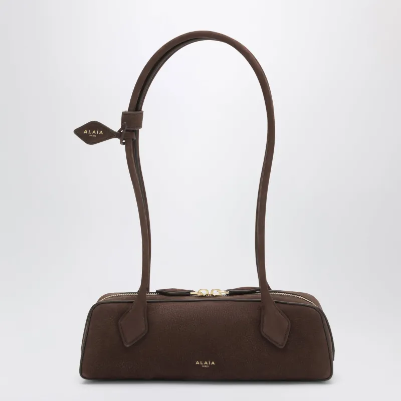 Le Teckel Small Brown Nubuck Bag made by Alaia
