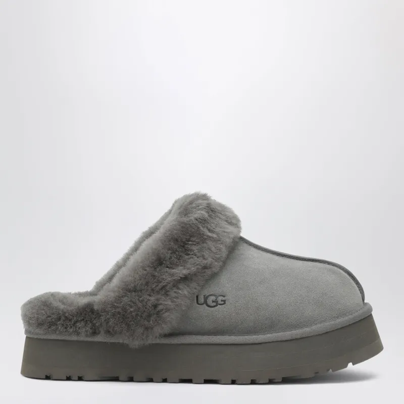 Disquette Grey Suede Slippers made by UGG
