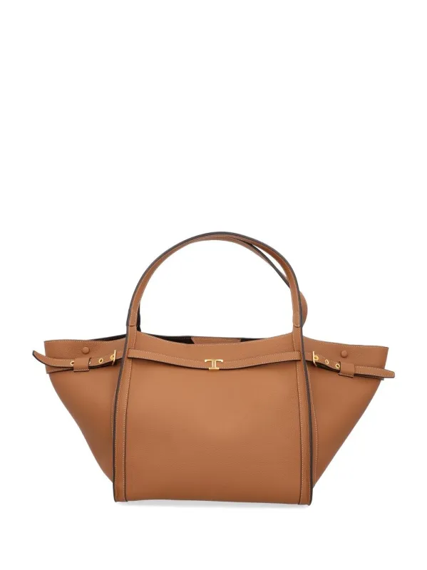 Tim Shopping Media Handbags Brown made by Tod's