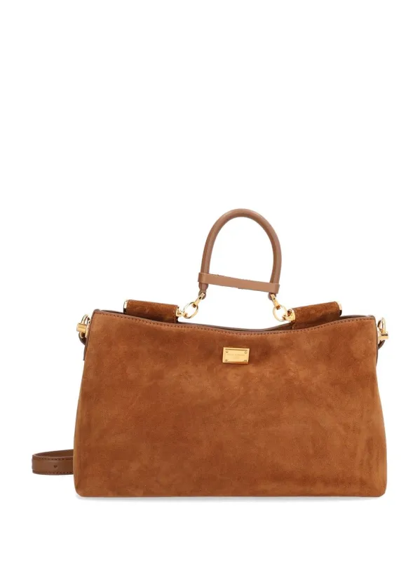 My Sicily Shoulder Bag In Crosta Leather Shoulder Bags Beige made by Dolce & Gabanna