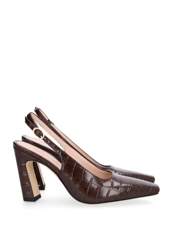 Stassi Slingback 85 Pumps Brown made by Stuart Weitzman