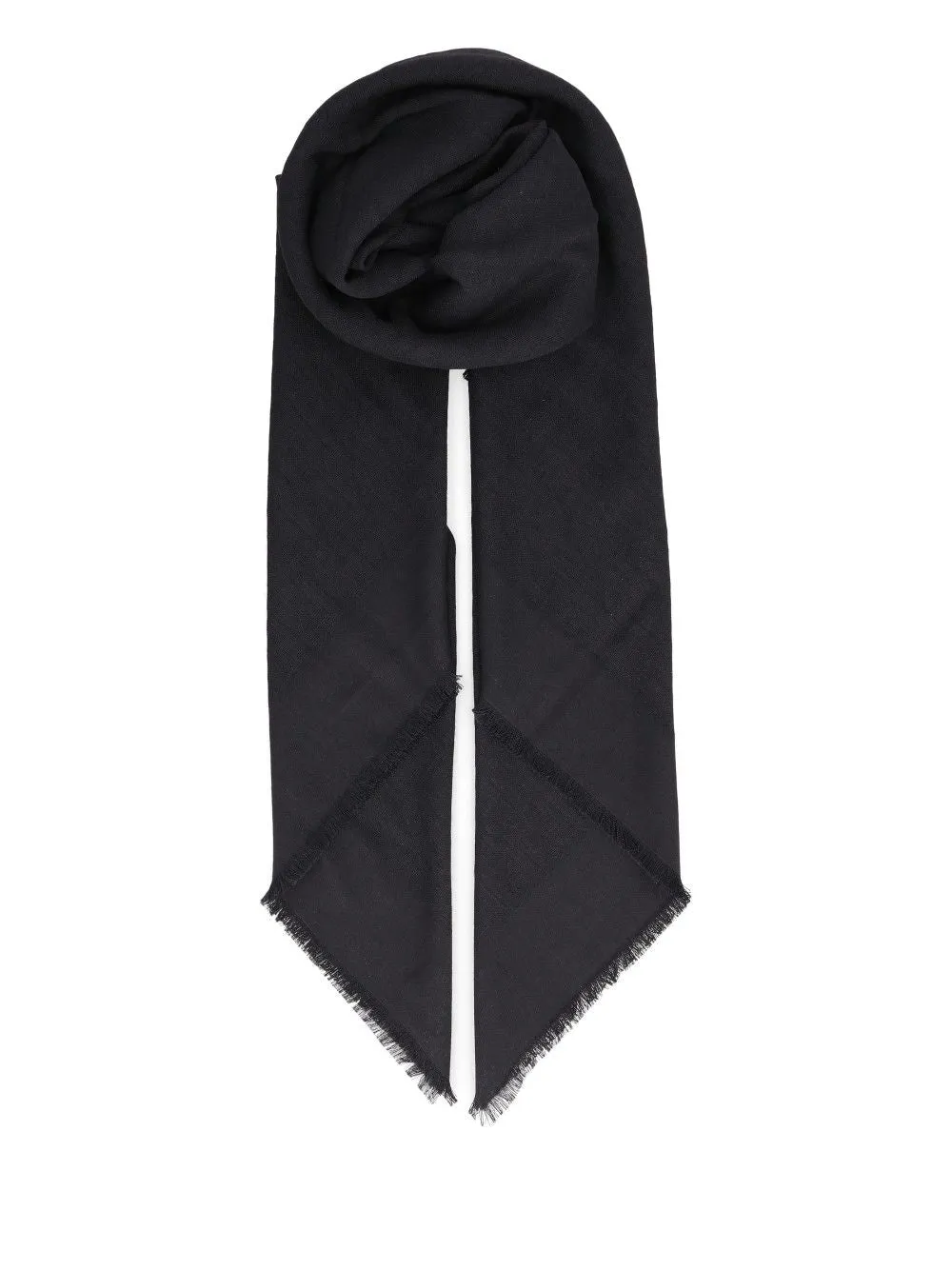 Cashmere, Silk, And Wool Shawl Scarves And Foulards Black sold by Wanan Luxury