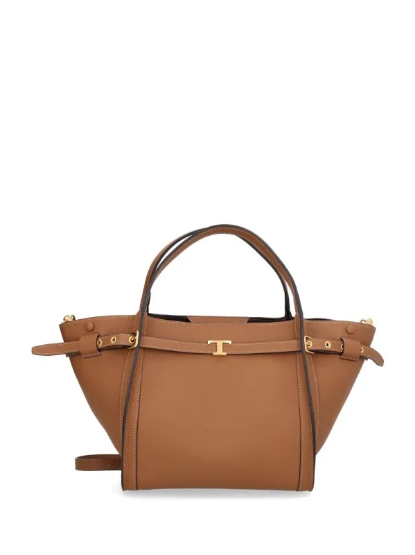 Tim Shopping Piccola Handbags Brown made by Tod's