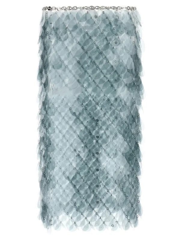 Bilics Fabric Skirt Light Blue made by Rabanne