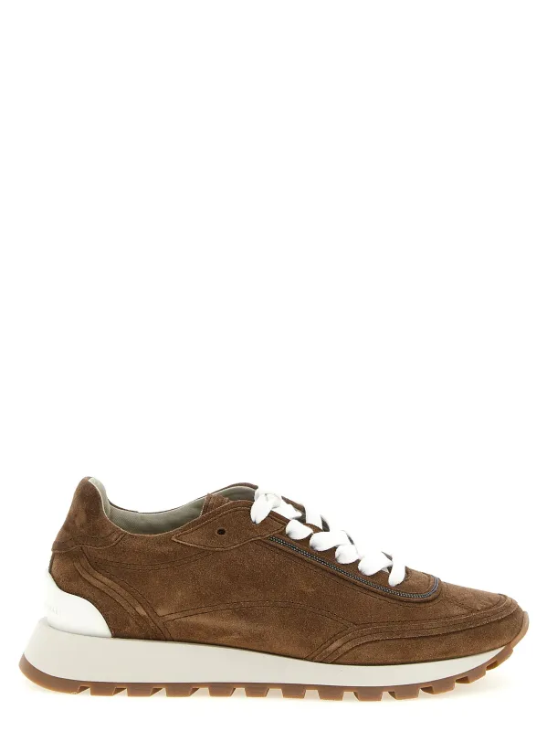 Monile Sneakers Brown made by Brunello Cucinelli