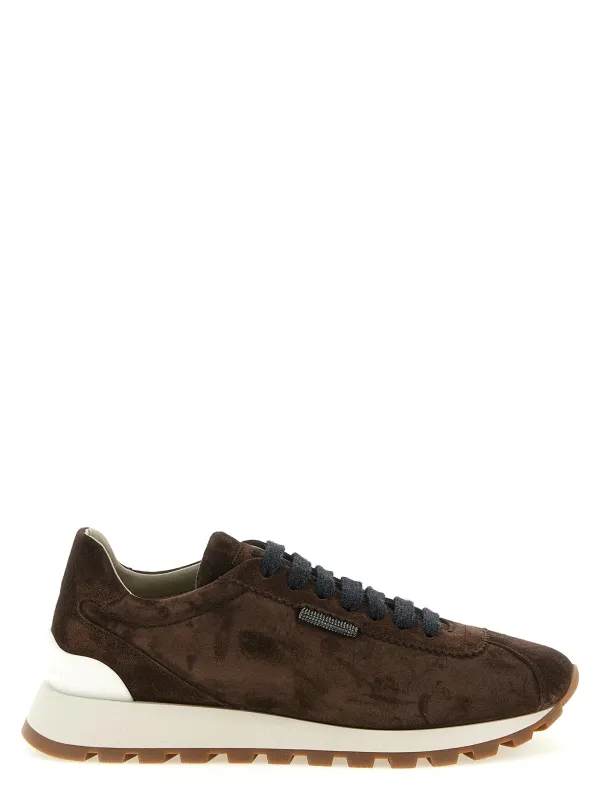 Runners Sneakers Brown made by Brunello Cucinelli