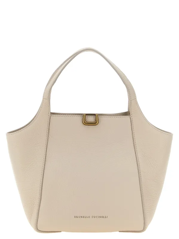 Sartorial Bucket Hand Bags Beige made by Brunello Cucinelli