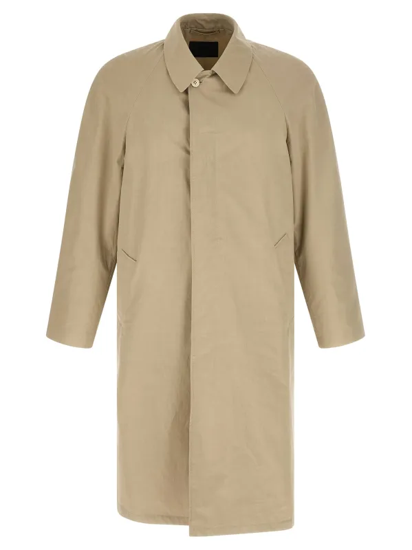 Cotton Trench Coat Beige made by Prada