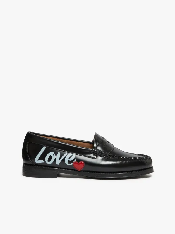 Easy Weejuns Penny Love Note Loafers made by G.H.BASS