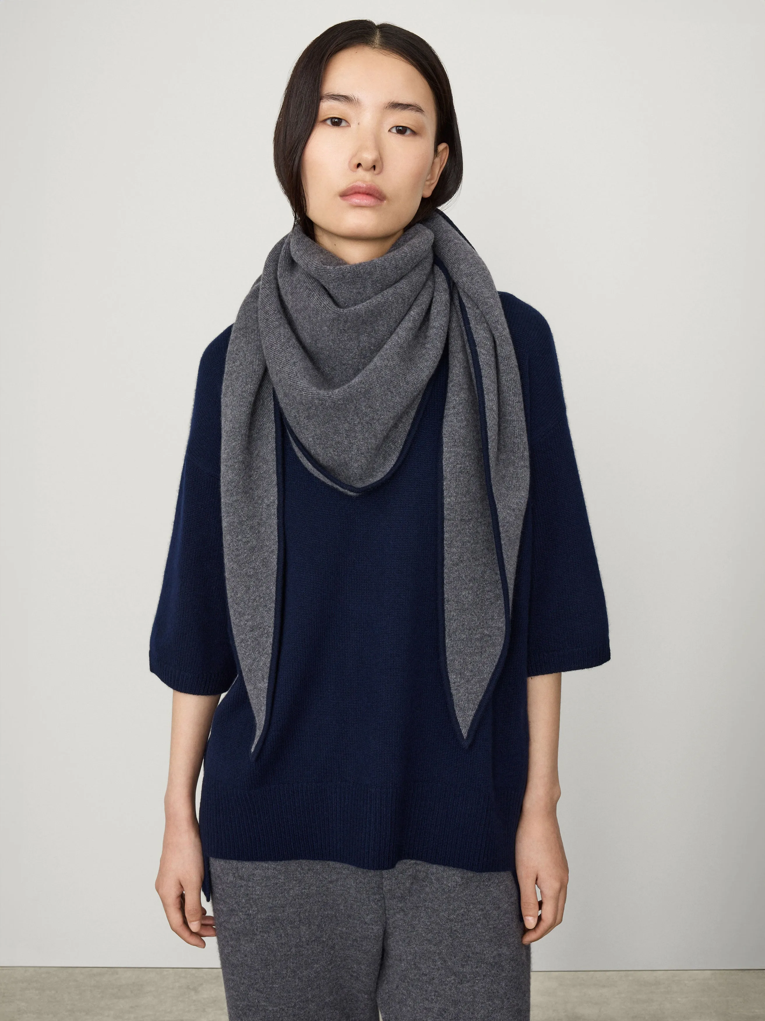 The Bandana Contrast Large Scarf sold by Lisa Yang product image thumbnail 4