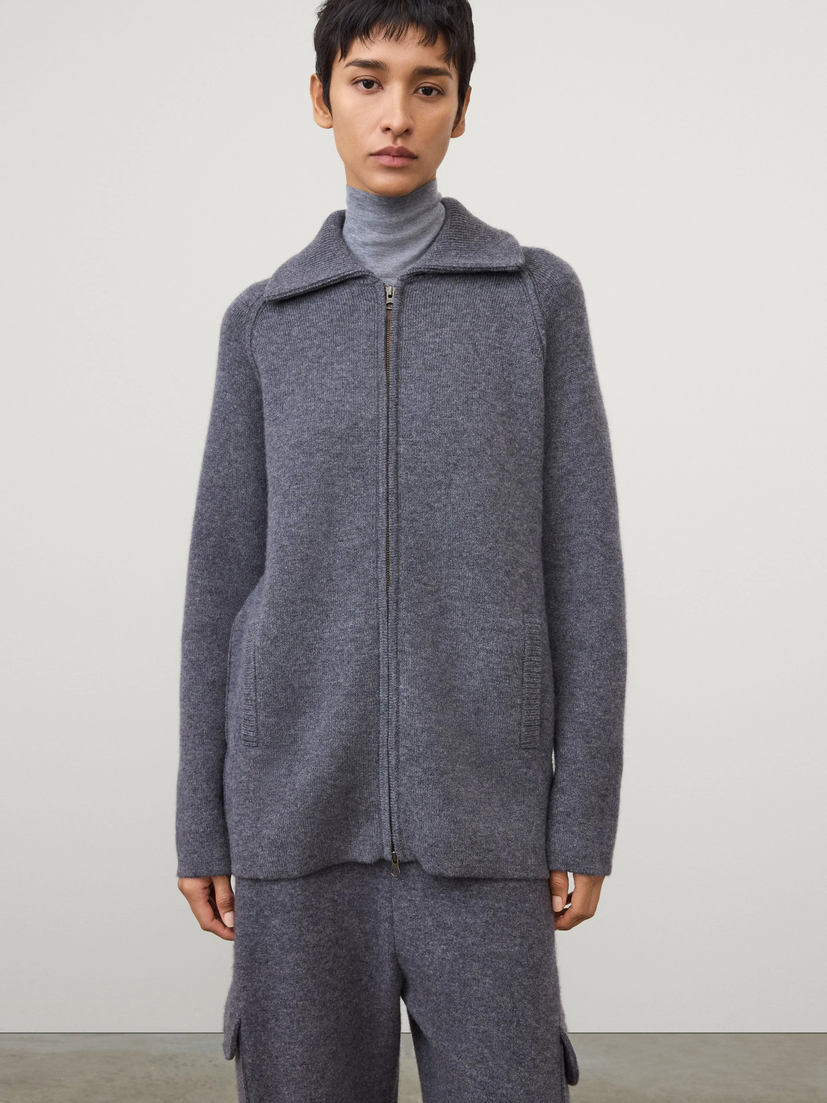 The Gardenia Zip Cardigan sold by Lisa Yang product image thumbnail 2