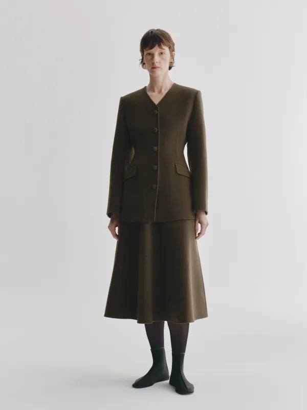 Doublé Tailored V Neck Blazer made by Lisa Yang