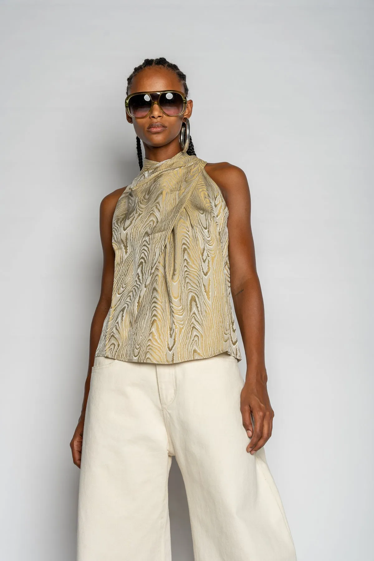 GOLD DRAPED BLOUSE sold by Marques ’ Almeida
