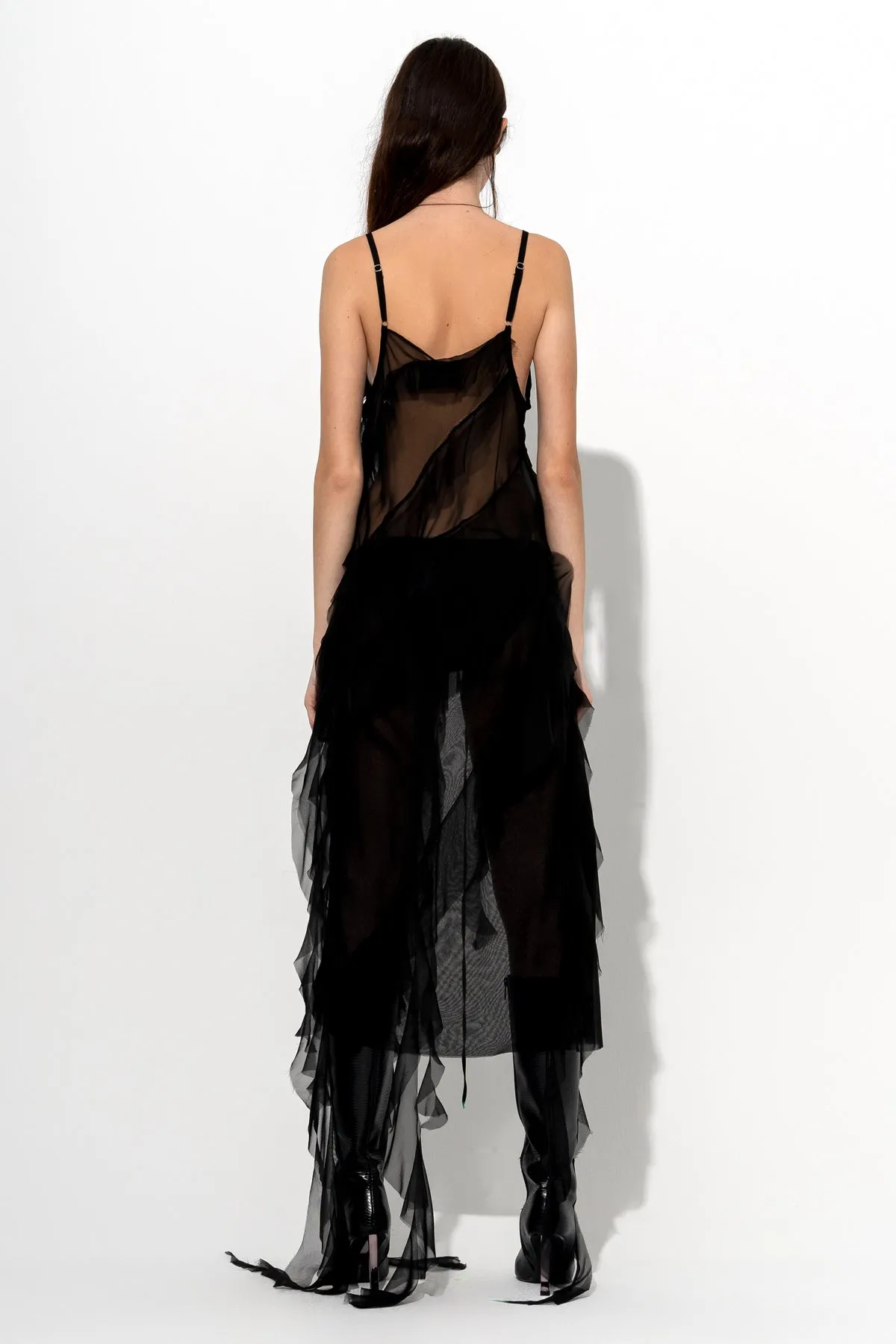 BLACK SILK STRAP TOP sold by Marques ’ Almeida product image thumbnail 3