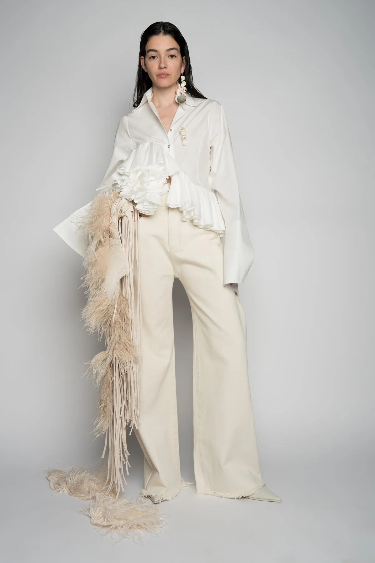 OFF-WHITE DRILL BOYFRIENDS TROUSERS sold by Marques ’ Almeida