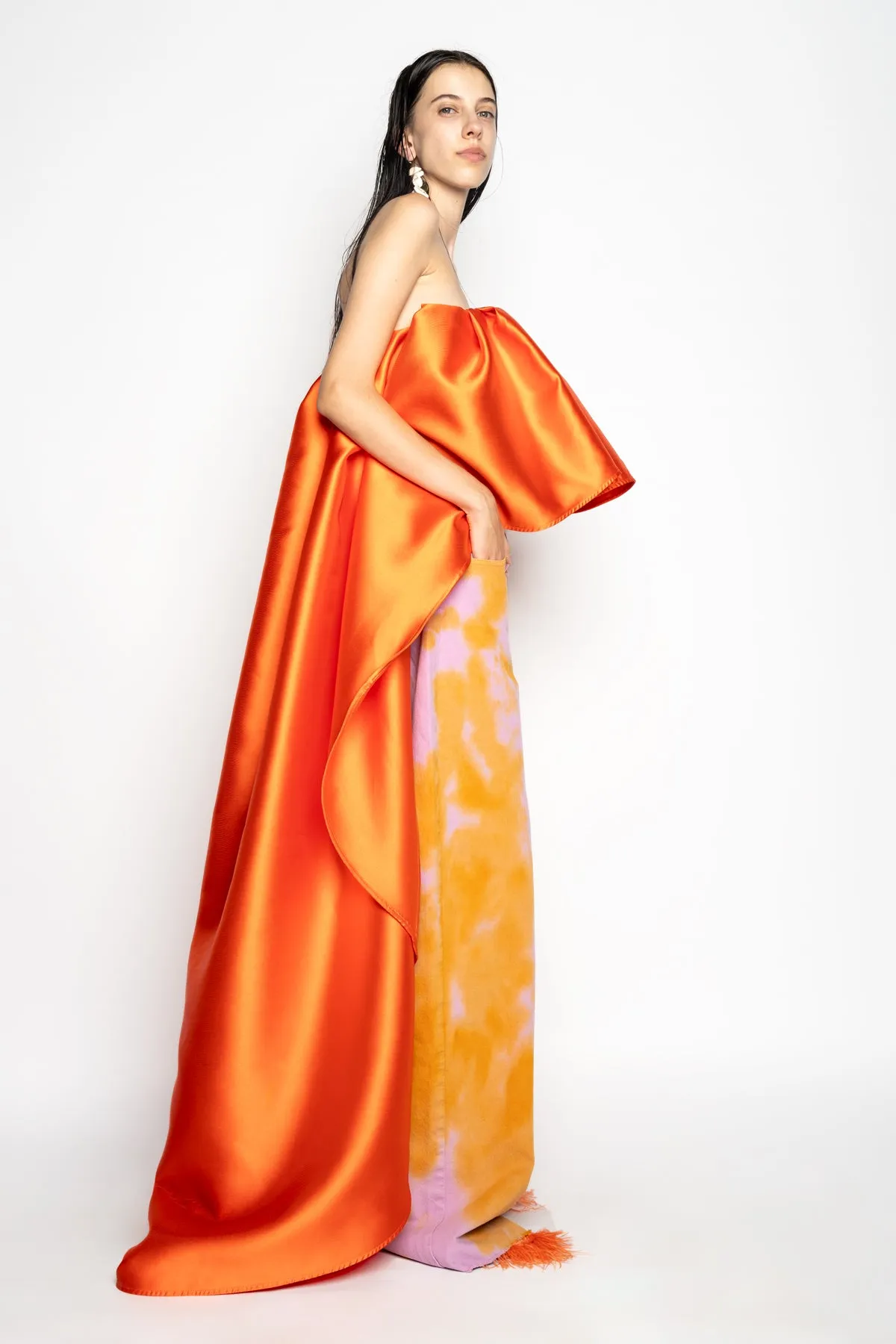 ORANGE AND PINK TIE DYE BOYFRIEND TROUSERS sold by Marques ’ Almeida product image thumbnail 4