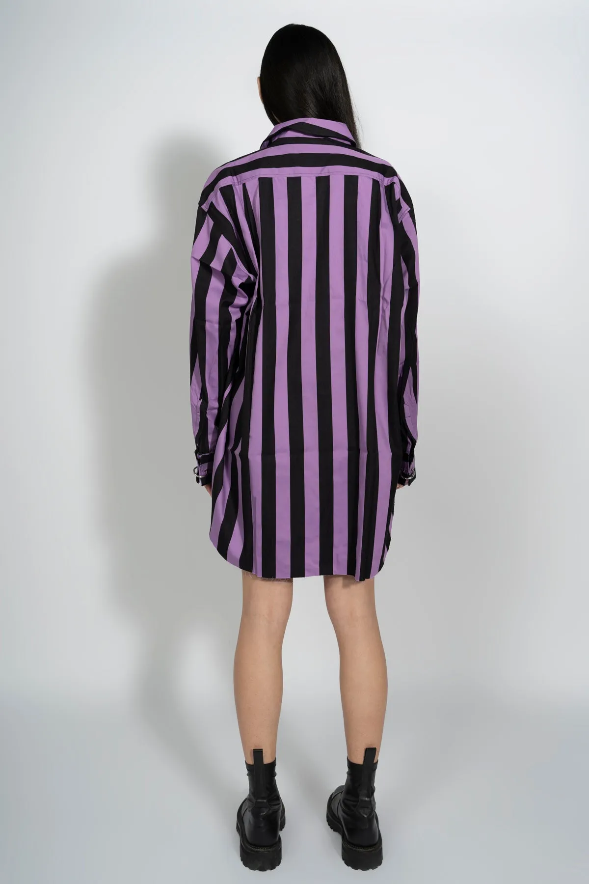 BLACK AND LILAC STRIPED XXL SHIRT sold by Marques ’ Almeida product image thumbnail 2