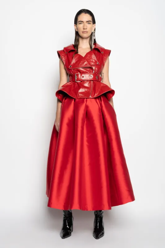 RED HIGH WAIST PLEATED FULL SKIRT sold by Marques ’ Almeida