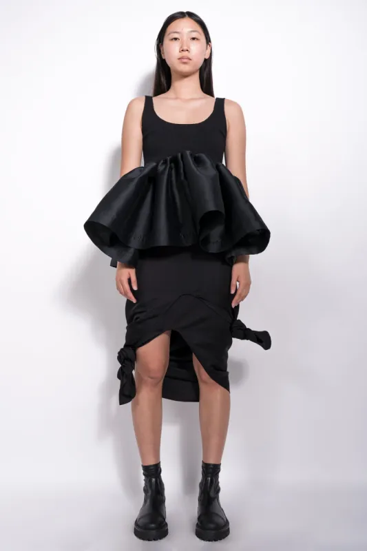 BLACK SLEEVELESS PUFF HEM TOP sold by Marques ’ Almeida
